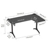 XL Large Gaming Desk Office PC Computer Desk Table RGB Lights Controller Stand