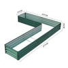 Outdoor Garden Metal Raised Vegetable Planter Flower Trough Herb Grow Bed Box