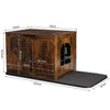 Retro Hidden Cat Litter Box Wooden Cabinet Furniture Indoor Cat House Nightstand