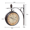 Outdoor Garden Paddington Station Wall Clock Double Sided Hanging Bracket Clock