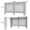 92cm Tall Radiator Cover White Grey Traditional MDF Wood Cabinet Grill Cover