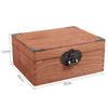 Retro Wood Treasure Box Chest Trunk Jewelry Gift Storage Case with Metal Lock UK