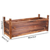 Wood Rectangle Raised Garden Bed Vegetable Elevated Plant Growing Box
