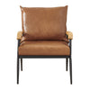PU Single Sofa Wood Arm Metal Frame Comfort Save Space Office Home Hotel Lounge