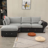 Panana Sofa Suite Set 3 2 or Corner Chaise in Dark Grey Or Light Grey