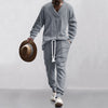 Men's Sweatsuits Knit Sweatshirt Tracksuit Sets Pants Jogging Suits 2 Piece UK