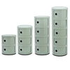 Plastic Storage Cabinet Floor Standing Round Cupboard Bedside Table Nightstand