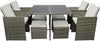Garden Furniture Outdoor Patio Rattan Set Brown Grey Black Table 9-Piece Havana