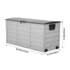 LARGE PLASTIC GARDEN PATIO STORAGE DECK BOX CHEST LID CONTAINER WATERPROOF SHED