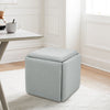 5-in-1 Stool Set Upholstered Nested Stools Sofa Footstool Cube Dining Chair Seat