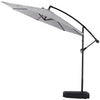 Cantilever Garden Hanging Sun Umbrella Banana Parasol Sunshade with Crank System