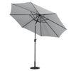 3M Outdoor Garden Round Parasol Sun Shade Patio Hanging Umbrella with Crank Tilt