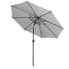 XL 3M Round Outdoor Parasol Tiltable Canopy Garden Patio Umbrella Sun Shelter
