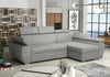 Corner Sofa Bed BOSTON MINI with Storage Velour Fabric Springs New