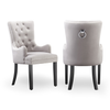 Velvet Dining Chair with Door Knocker Ring Windsor Dressing Room Chair 1/2/4/6