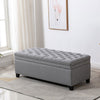 Rect Ottoman Stool Bench Storage Box Pouffe Seat Blanket Bedding Toy Chest Chair