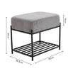Small Corduroy Shoe Bench Upholstered Storage Footstool Bench Hallway Entryway