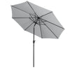 3M Outdoor Garden Round Parasol Sun Shade Patio Hanging Umbrella with Crank Tilt