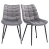 2/4x Kitchen Dining Chair Living Room Lounge Velvet Padded Chairs with Metal Leg
