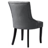 2x Dining Chairs Linen Fabric Studded Chairs Upholstered Accent Wooden Legs
