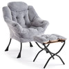 Lazy Chair with Footstool Relax Lounge Chair Accent Armchair Sofa Chair 3 Colors