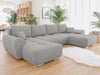Corner Sofa Bed with Storage Universal Corner Side Velvet Fabric New LOGO U