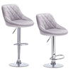 2x Breakfast Bar Stools Gas Lift Swivel Stool w/ Backrest Footrest Cafe Kitchen