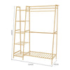Strong Bamboo Clothes Rail Garment Rack Hanging Stand Storage Shelf Tidy Closet