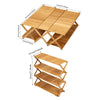 Foldable Camping Table Convertible in 5 Tier Rack Picnic Table with Storage Bag
