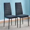 2/4/6 Dining Chairs Side Chairs High Back Velvet/Faux Leather Padded Seat Home