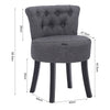 Padded Pouf Stool Vanity Chair Bedroom Dressing Desk Makeup Button Backrest Seat