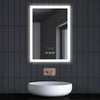 Bathroom LED Mirror Illuminated Demister Touch Bluetooth Clock 3 light Colors