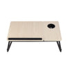 Folding Laptop Bed Tray Table Portable Lap Desk Notebook Breakfast w/ Cup Slot