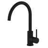 Brass Kitchen Dual Sink Mixer Taps Deck Mounted Swivel Spout Faucet Brushed Gold