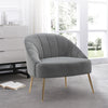 Velvet Upholstered Oyster Armchair Tub Chair Scallop Back 2 Seater Loveseat Sofa