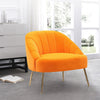 Velvet Upholstered Oyster Armchair Tub Chair Scallop Back 2 Seater Loveseat Sofa