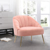 Velvet Upholstered Oyster Armchair Tub Chair Scallop Back 2 Seater Loveseat Sofa