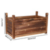 Wood Rectangle Raised Garden Bed Vegetable Elevated Plant Growing Box