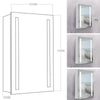Anti Fog Mirror Cabinet Bathroom Wall Unit with LED Light Touch Sensor Demister