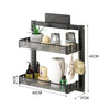 Kitchen Rack Herbs Spice Jar Storage Cabinet Over Door Shower Wall Mounted Shelf