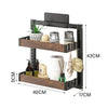 Kitchen Rack Herbs Spice Jar Storage Cabinet Over Door Shower Wall Mounted Shelf