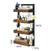 Kitchen Rack Herbs Spice Jar Storage Cabinet Over Door Shower Wall Mounted Shelf