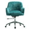 Adjustable Swivel Computer Desk Chair Armchair Office Crushed Velvet Padded Seat