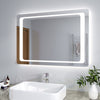 LED Bathroom Mirror with Demister Pad Illuminated Lights Touch Wall Mounted IP44