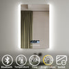 Bathroom Mirror with Shaver Socket LED Illuminated Demister Wall Mounted
