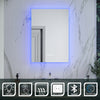 LED Bathroom Mirror withDemister Bluetooth Speaker Shaver Socket Touch Sensor
