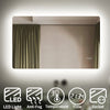 Bathroom Mirror with Shaver Socket LED Illuminated Demister Wall Mounted