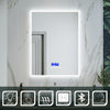LED Bathroom Mirror withDemister Bluetooth Speaker Shaver Socket Touch Sensor
