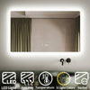 Bathroom Mirror with Shaver Socket LED Illuminated Demister Wall Mounted