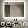 Bathroom Mirror with Shaver Socket LED Illuminated Demister Wall Mounted